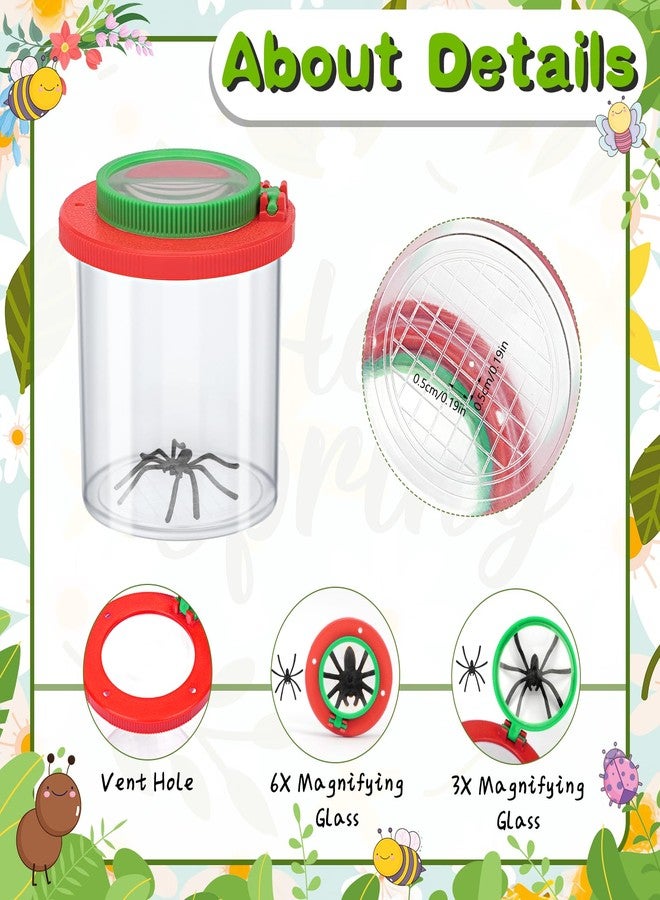Coopay 4 Pieces Magnifying Insect Box - Bug Viewer, Critter Insect Cage, Container, Bug Catcher Cage, Jar Collecting Kit for Children, Kids Science Nature Exploration Tools - Image 3