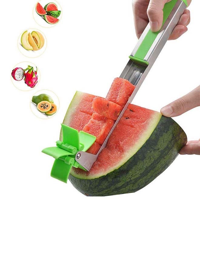 Steel Watermelon Windmill Cutter Slicer Green 4x7x29cm - Image 3
