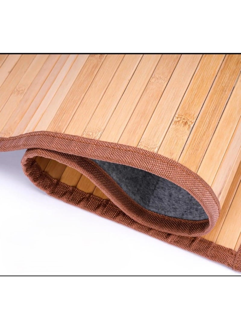 APLUS A mat (foot mat) made of natural bamboo wood - to protect the feet during long periods of sitting behind the desk from the moisture of the ceramic (pile, standard 45 cm x 80 cm) - Image 4
