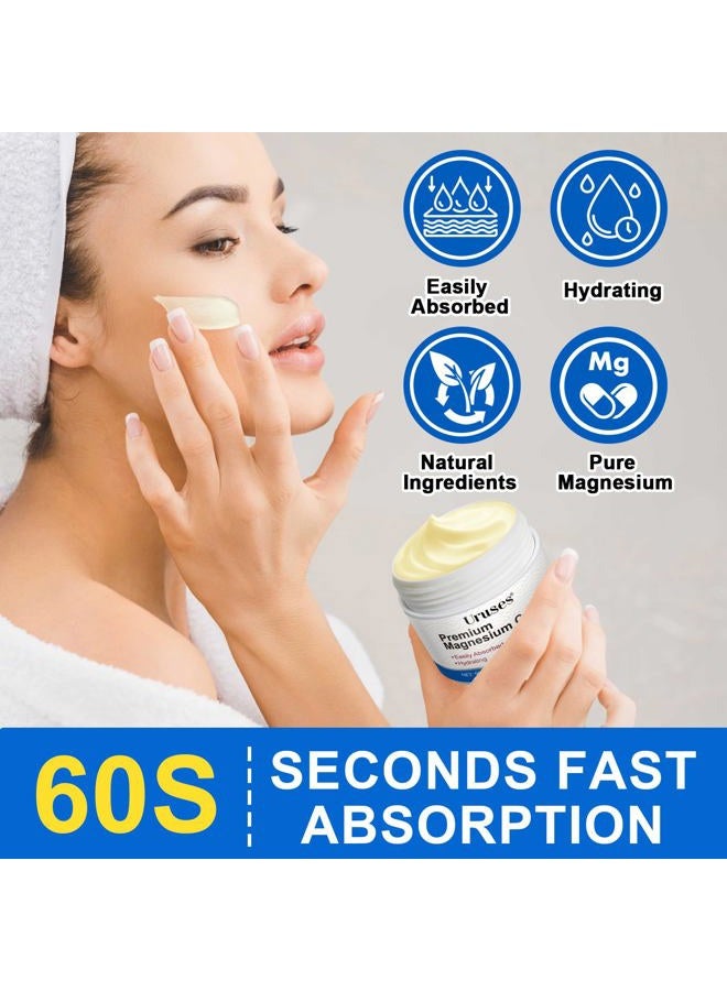 Uruses Magnesium Cream, Magnesium Lotion, Highly Concentrated Magnesium for Legs, Muscles and Joints, Magnesium Oil Cream with Pure Magnesium by Zechstein, Magnesium Chloride - Image 4