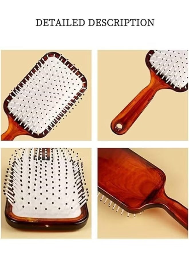Paddle Hair Brush – Gentle Detangling Brush for Wet & Dry Hair, Flexible Cushion Base, Ball-Tipped Nylon Bristles, Comfortable Grip, Suitable for All Hair Types - Image 4