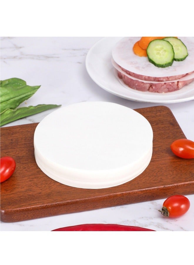 100Pcs Round Hamburger Patty Paper Non-stick Double-sided Silicone Paper For Separating Hamburger Patties Cookies Etc - Image 1