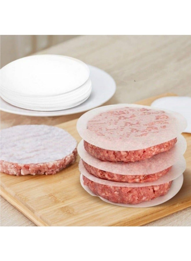 100Pcs Round Hamburger Patty Paper Non-stick Double-sided Silicone Paper For Separating Hamburger Patties Cookies Etc - Image 2