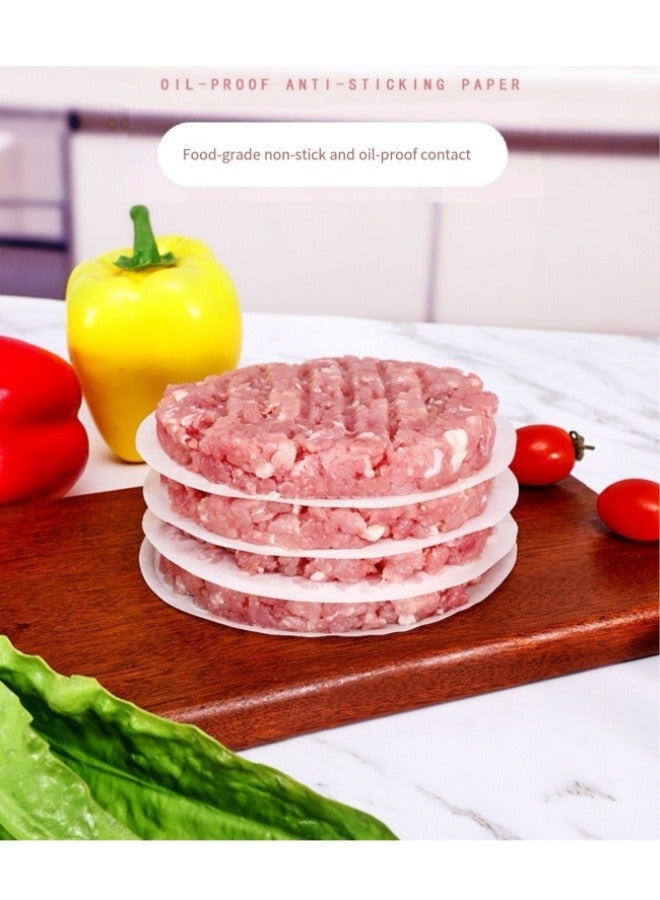 100Pcs Round Hamburger Patty Paper Non-stick Double-sided Silicone Paper For Separating Hamburger Patties Cookies Etc - Image 3
