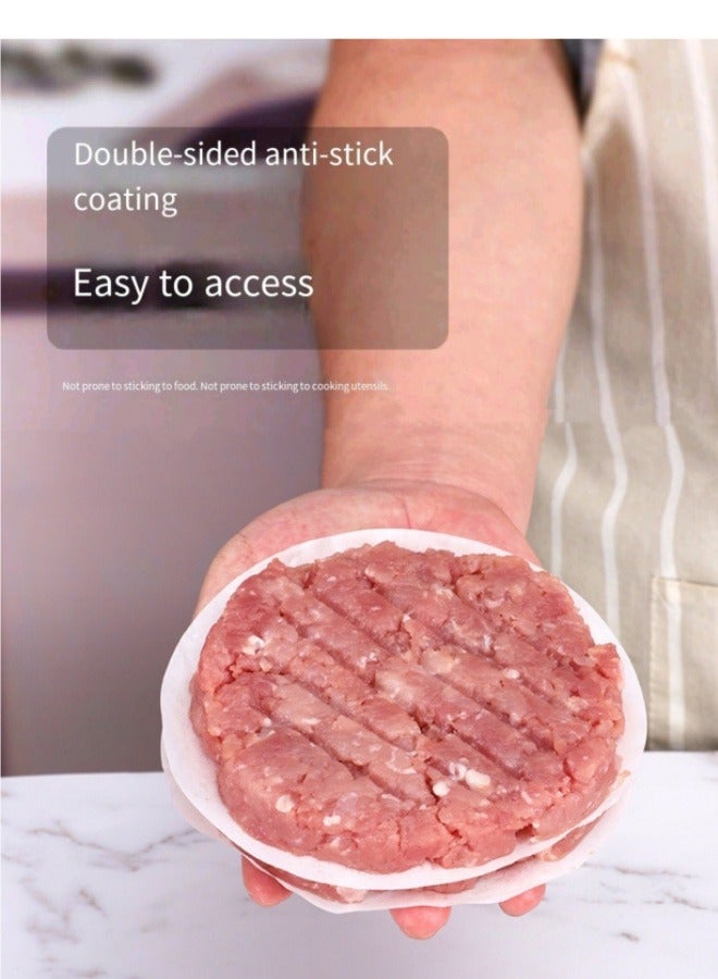 100Pcs Round Hamburger Patty Paper Non-stick Double-sided Silicone Paper For Separating Hamburger Patties Cookies Etc - Image 4