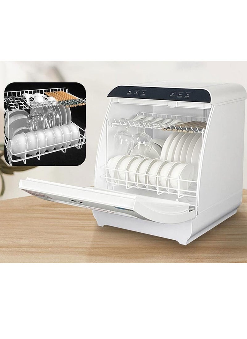 ET-LIFE Countertop Dishwasher, Installation-Free Automatic Dishwasher, 4 Programs, High Temp Disinfection and Hot Air Drying for 6 People  - Image 2