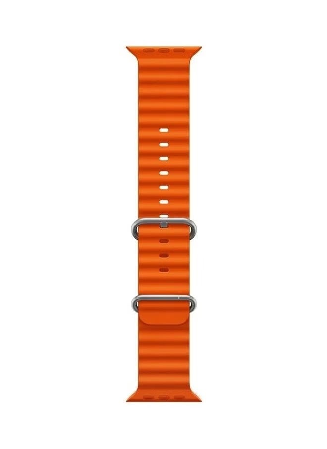 Generic 2Pcs for Apple Watch Ocean Band 49mm 45mm 44mm 42mm Soft Silicone Loop Strap for iWatch Series Ultra/8/7/SE/6/5/4/3/2/1 (Yellow/Orange)  - Image 4