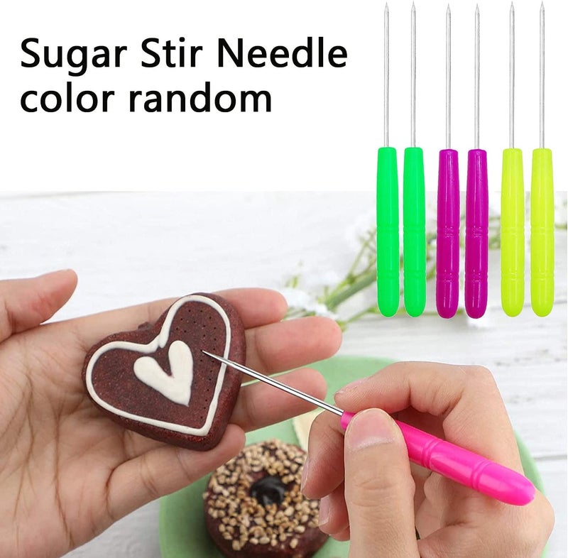 ELJRBCK 122Pieces Tipless Piping Bags - 100pcs Disposable Piping Pastry Bag for Royal Icing/Cookies Decorating - 10 Pastry Bag Ties,10 Clips &2 Scriber Needle - Best Cookie/Cake Decorating Tools (14 inch) - Image 2