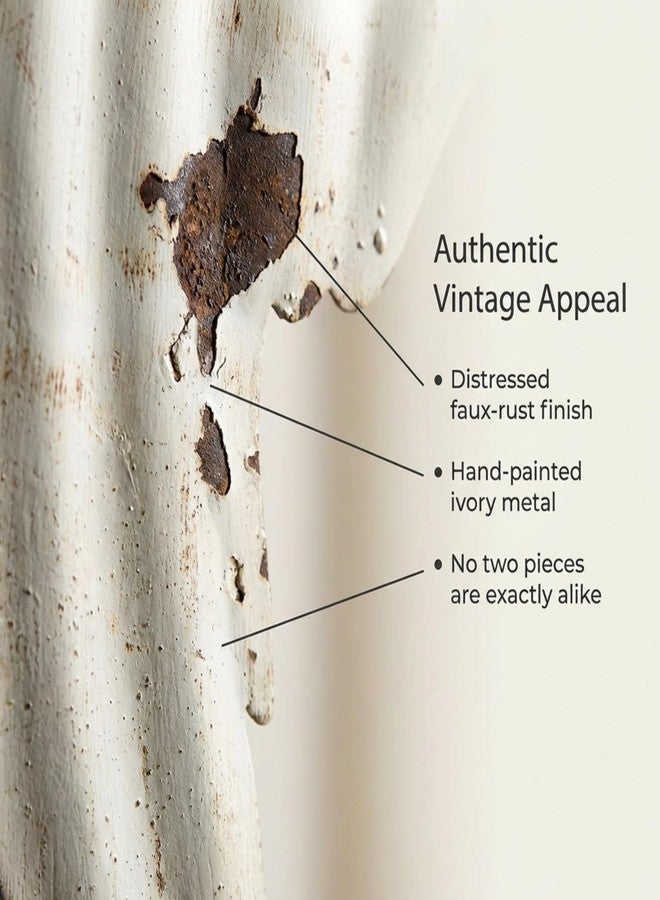 The Bridge Collection ديكور جداري على شكل أجنحة ملاك معدنية ريفية - ديكور مطبخ ريفي - جدار، مطبخ، جدار مطبخ، ديكور شابي شيك - فن جداري معدني - لمسات جدارية - ديكور داخلي وخارجي (متوسط 13 بوصة ارتفاع) - Image 4