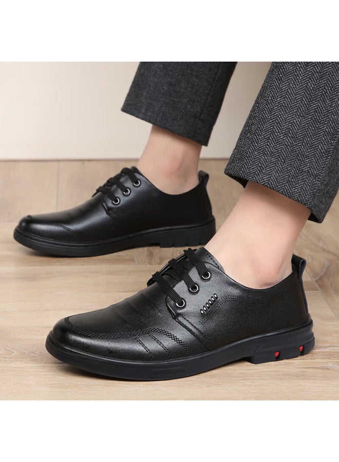 Egchi Men's Business Casual Leather Dress Shoes Slip-on Driving Shoes Js3668 Lace-up Style Size 43 - Image 2