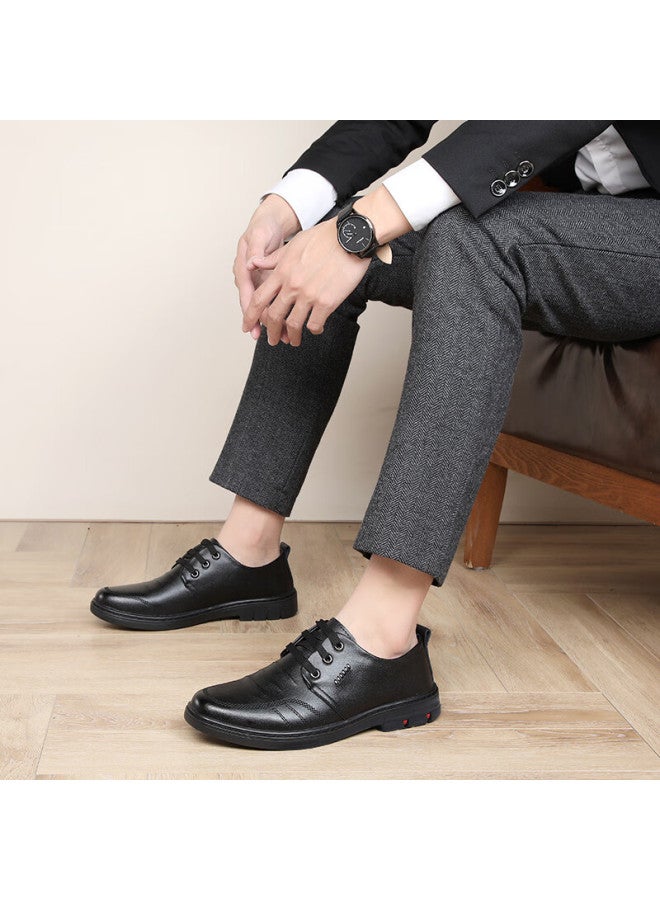 Egchi Men's Business Casual Leather Dress Shoes Slip-on Driving Shoes Js3668 Lace-up Style Size 43 - Image 4