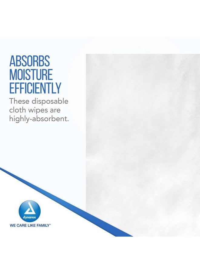 Dynarex Personal Cleansing Washcloths - 10 x 13" Disposable Dry Wipes for Baby & Adults, Makeup Remover, Soft, Absorbent, Single Use - 50 Wipes/Pack, 10 Packs/Case - Image 3