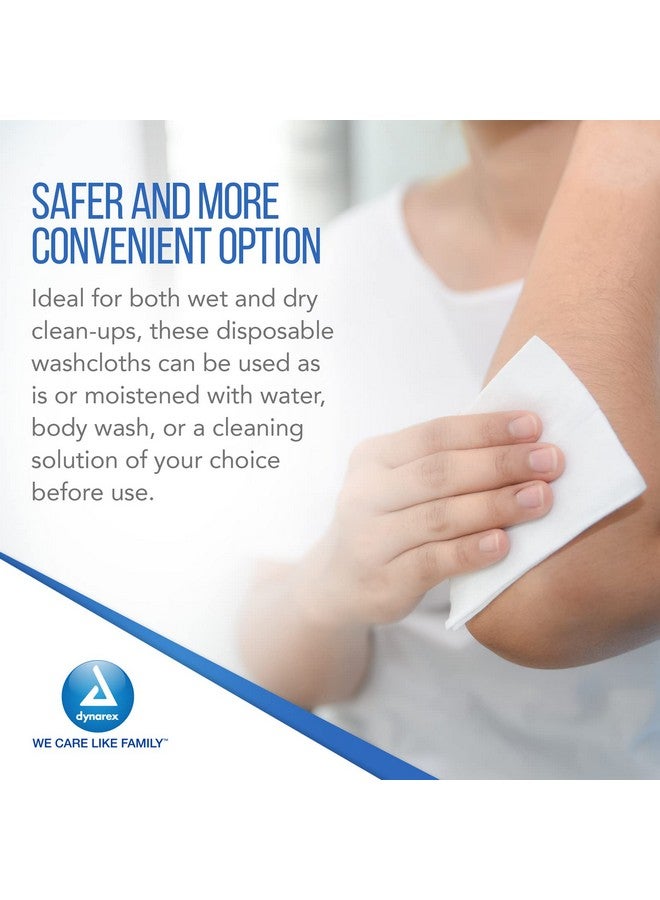 Dynarex Personal Cleansing Washcloths - 10 x 13" Disposable Dry Wipes for Baby & Adults, Makeup Remover, Soft, Absorbent, Single Use - 50 Wipes/Pack, 10 Packs/Case - Image 5