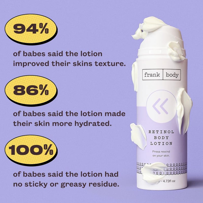 frank body Retinol Body Lotion | Firming & Smoothing Body Moisturizer | Evens Skin Tone & Improves Texture |With Retinol, Peptides & Berry Extracts | Vegan & Cruelty-Free | Berry Scent |140ml - Image 3