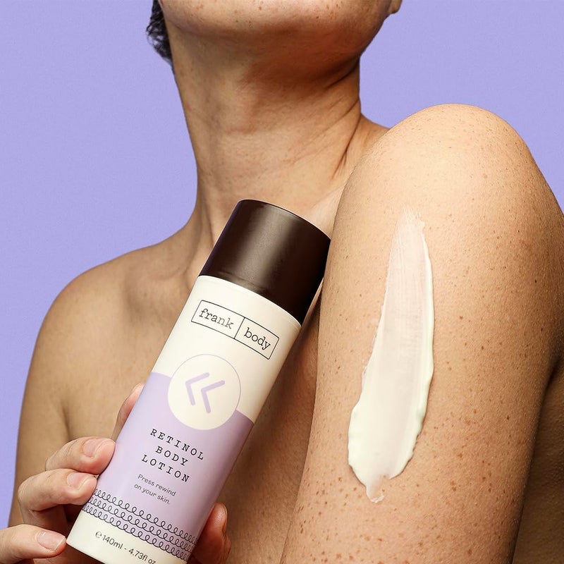 frank body Retinol Body Lotion | Firming & Smoothing Body Moisturizer | Evens Skin Tone & Improves Texture |With Retinol, Peptides & Berry Extracts | Vegan & Cruelty-Free | Berry Scent |140ml - Image 4