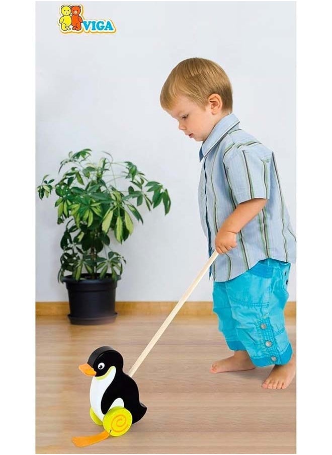 VIGA Push Toy - Penguin  - Image 3