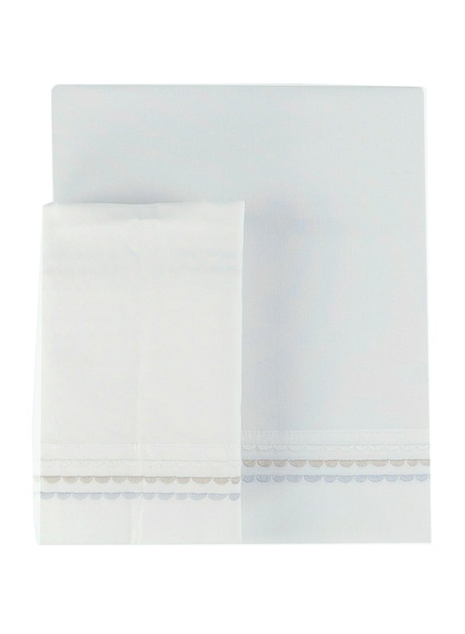 Bumble & Bird Bumble & Bird - Embroidered Baby Bedding Set For Convertible Bed - 3pcs - Beige  - Image 1