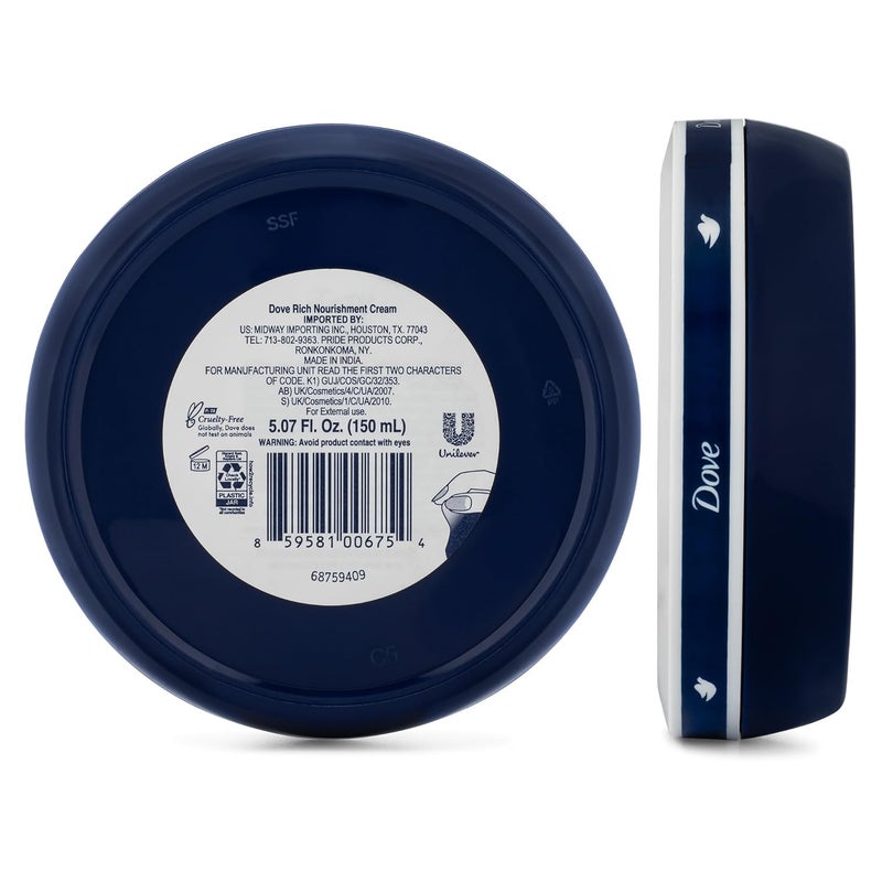 Dove Body Love Rich Nourishment Cream, Face, Hand & Body Lotion for Extremely Dry Skin, Fast-Absorbing 72-Hour Moisturizing Cream with Ceramide Serum, 5.07 Fl Oz (Pack of 6) - Image 2