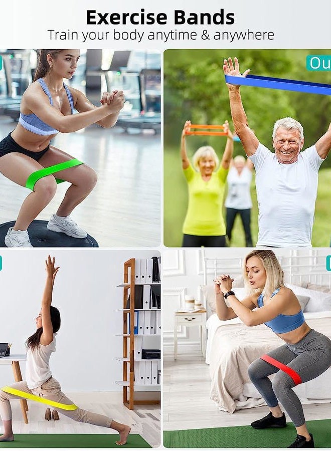 RenoJ Resistance Bands, Exercise Workout Bands for Women and Men, 5 Set of Stretch Bands for Booty Legs - Image 2