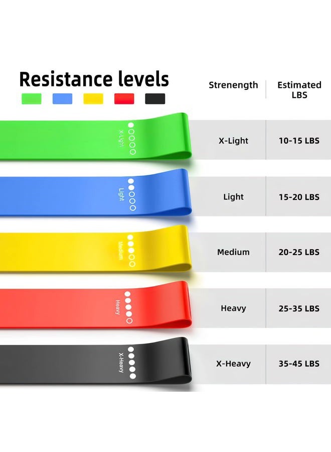 RenoJ Resistance Bands, Exercise Workout Bands for Women and Men, 5 Set of Stretch Bands for Booty Legs - Image 5