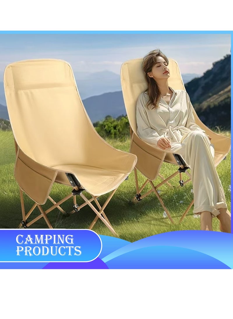 Manful Portable Folding Camping Chair Beige  - Image 2