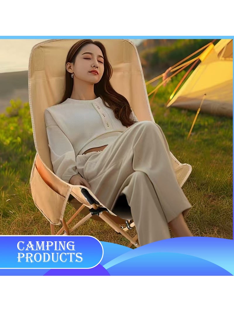 Manful Portable Folding Camping Chair Beige  - Image 4
