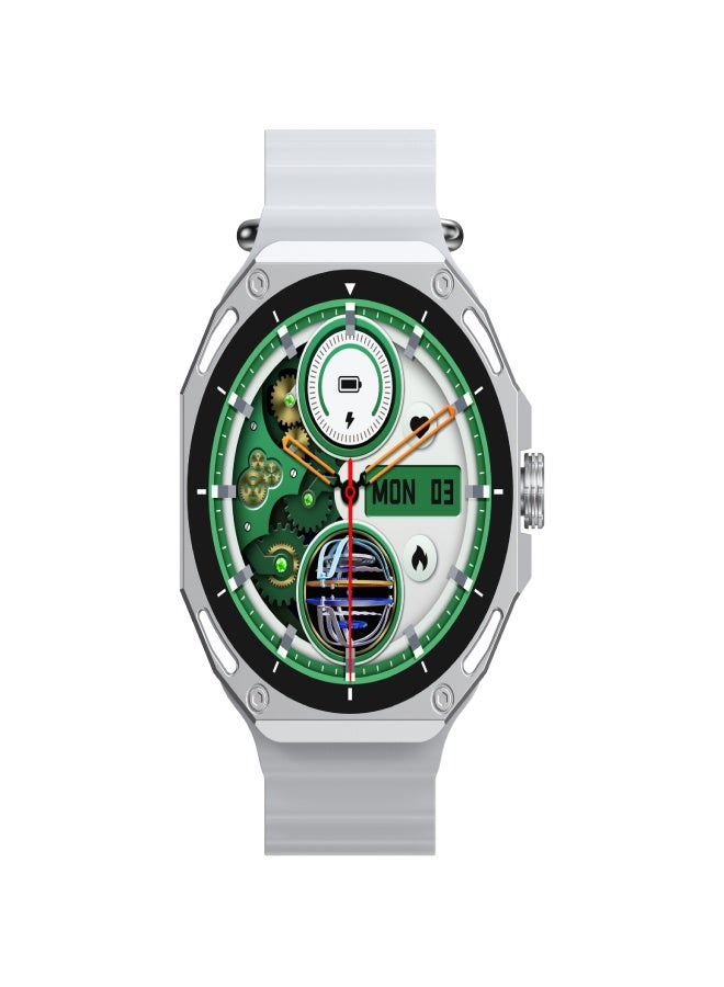 AROAQ V18ProMax Smartwatch – 1.52" Display, Heart Rate & Temperature Monitor, BT Calling & Music, Fitness Tracker, Multi-Sports Modes, Magnetic Charging – Compatible with Android & iOS ( Silicone Strap ,Gray ) - Image 2