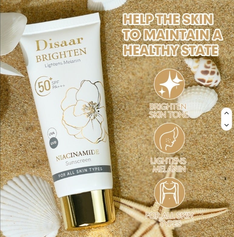 ديسار كريم واقي شمس بعامل حماية SPF 50 مع النياسيناميد؛ يفتح البشرة، ويقلل من البقع الداكنة، ويحد من إنتاج الميلانين، ويوفر حماية للوجه والجسم 60 جرام - Image 5
