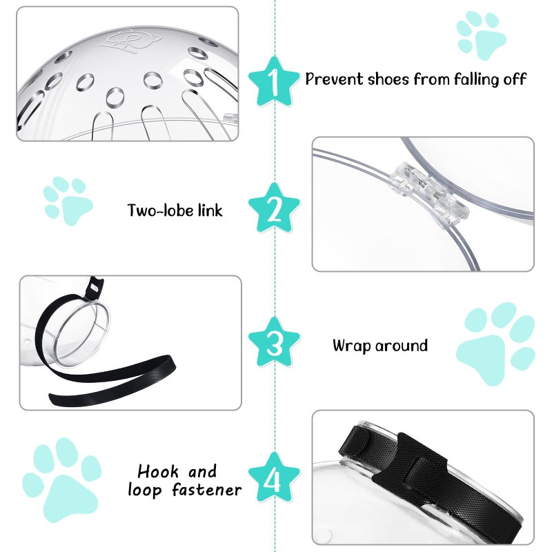 LEIFIDE Cat Muzzle for Grooming Cat Adjustable Hood with Paw Covers, Kitten Breathable Anti Bite Muzzles Anti Scratch Boots Silicone Pussy Shoes Boots Kitten Paw Protector for Pet Bathing Shaving(Medium) - Image 3