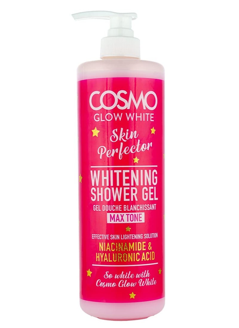 COSMO Cosmo Glow White Skin Perfector Whitening Shower Gel 1000ml, Effective Skin Lightening Solution, Niacinamide & Hyaluronic Acid, Cleanses & Moisturizes the Skin  - Image 1