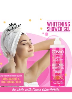COSMO Cosmo Glow White Skin Perfector Whitening Shower Gel 1000ml, Effective Skin Lightening Solution, Niacinamide & Hyaluronic Acid, Cleanses & Moisturizes the Skin  - Image 2
