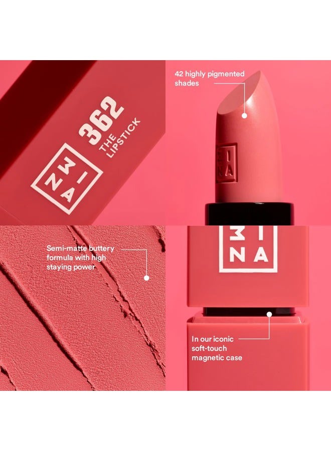 3INA أحمر الشفاه 900 بانثر بلاك - أحمر شفاه طويل الأمد، مقاوم للتلطخ، غير لامع للنساء والرجال - تركيبة نباتية، خالية من القسوة - مقاوم للماء، مرطب، مرطب - 0.11 أونصة - Image 2