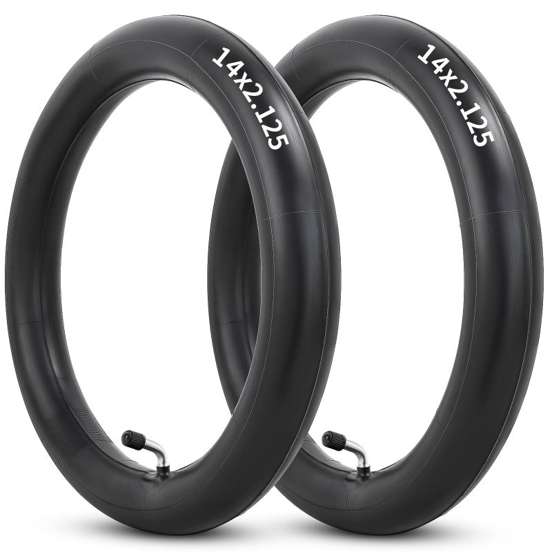 YeYouC 14x2125 Butyl Bike Inner Tube 14 Inch Bike Tube with CR202 Bent Valve Stem Compatible with Most 14x190 14x195 14x20 14x210 14x2125 Electric Scooters Electric Bicycle EBike Tire Tube 2Pcs - Image 3