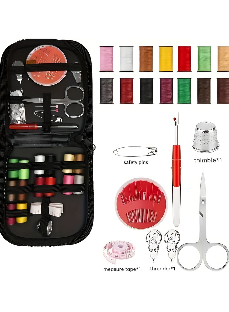27-Piece Compact Sewing Kit – Mini Travel Repair Set with 24 Colorful Threads, Needles & Tools | Portable Stitching Kit for Home, Office & Travel | Ideal for Quick Fixes & DIY Projects  - Image 1