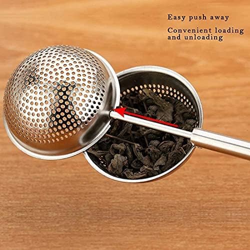 SHULABH CREATIVE Shulabhcreative Telescopic Tea Infuser Ball Shaped Long Handle Tea Infuser for Steeping Leaf Teas Flowers Herbs  - Image 4