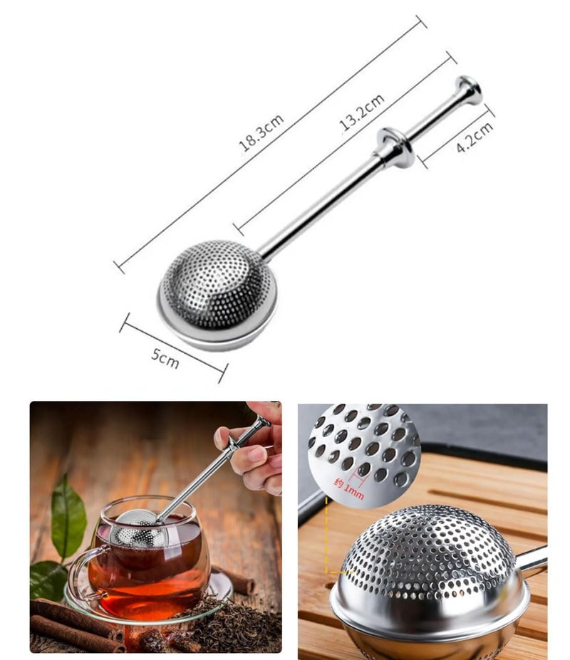 SHULABH CREATIVE Shulabhcreative Telescopic Tea Infuser Ball Shaped Long Handle Tea Infuser for Steeping Leaf Teas Flowers Herbs  - Image 5