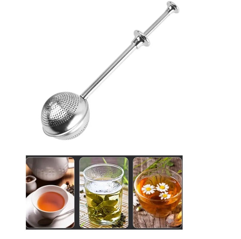SHULABH CREATIVE Shulabhcreative Telescopic Tea Infuser Ball Shaped Long Handle Tea Infuser for Steeping Leaf Teas Flowers Herbs  - Image 1