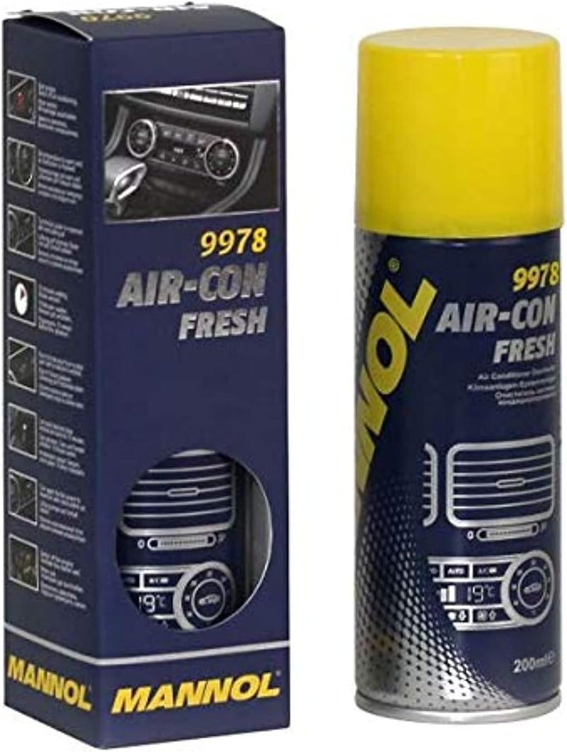 MANNOL 9978 Anti-Fungi, Bacteria and Virus, AC Disinfectant Odour Removal Car Sanitiser Spray - Image 1