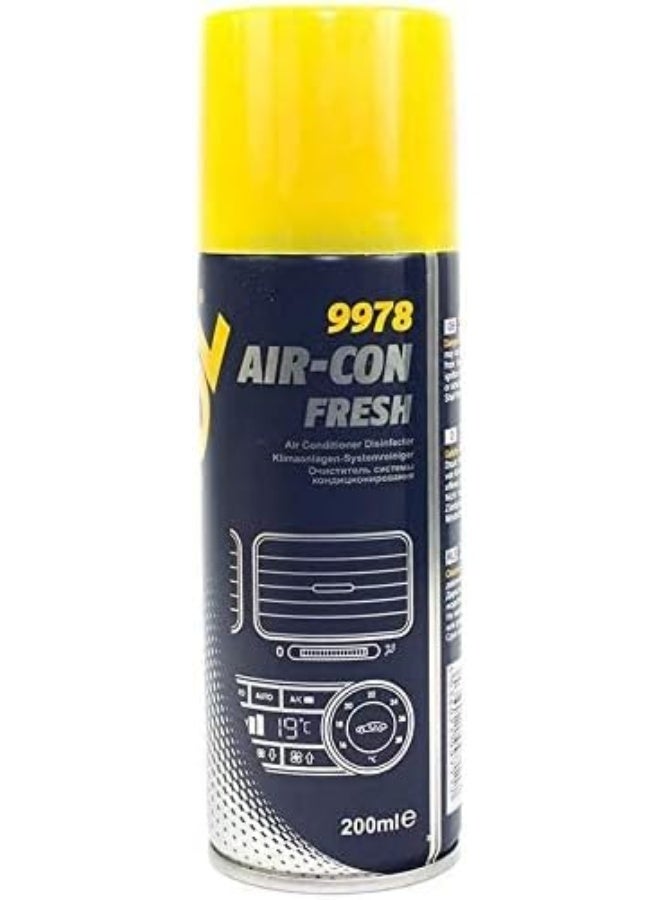 MANNOL 9978 Anti-Fungi, Bacteria and Virus, AC Disinfectant Odour Removal Car Sanitiser Spray - Image 2