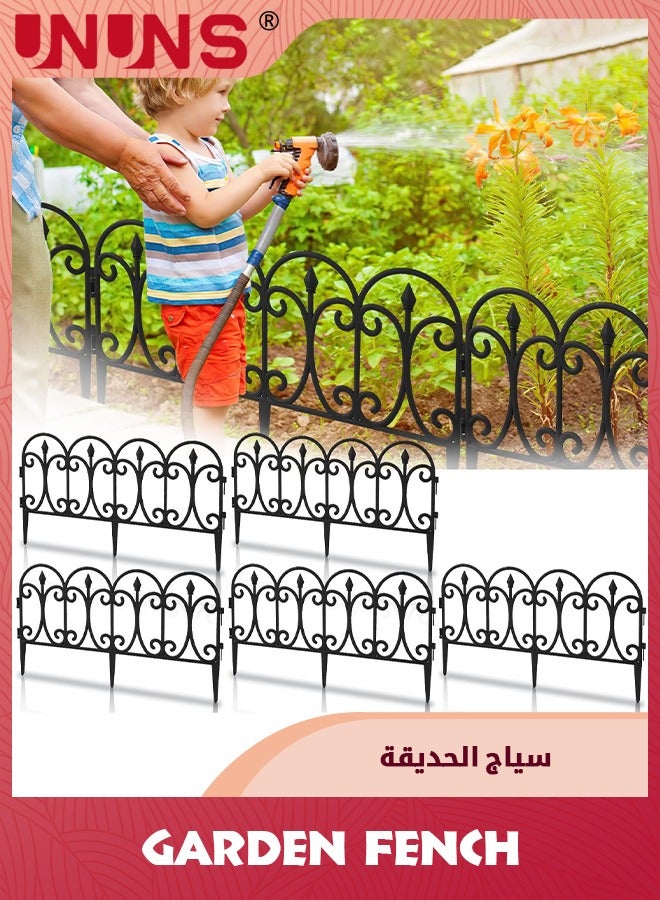 UNUNS Decorative Garden Fence,Outdoor Dog Pet Fence Animal Barrier,Garden Fencing Panel Border for Yard Patio Flower Bed,60×33CM  - Image 1