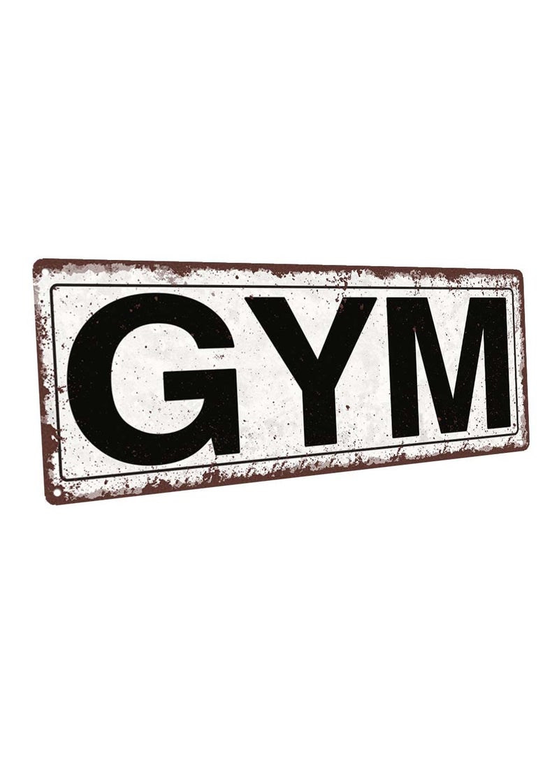 Homebody Accents Homebody Accents Gym 6x16 Metal Sign Rustic Exercise Workout 