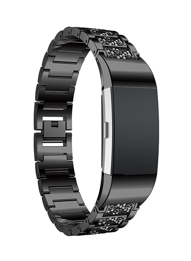 ISank Replacement Watch Bracelet For Fitbit Charge 2 Black  - Image 4