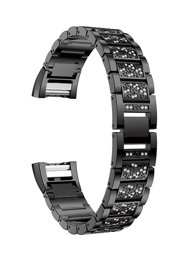 ISank Replacement Watch Bracelet For Fitbit Charge 2 Black  - Image 1