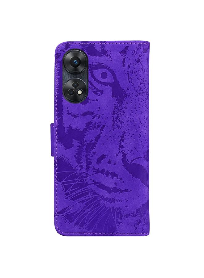 S-TOP Case For OPPO Reno8 T 4G Tiger Embossing Pattern Leather Phone Case - Image 3