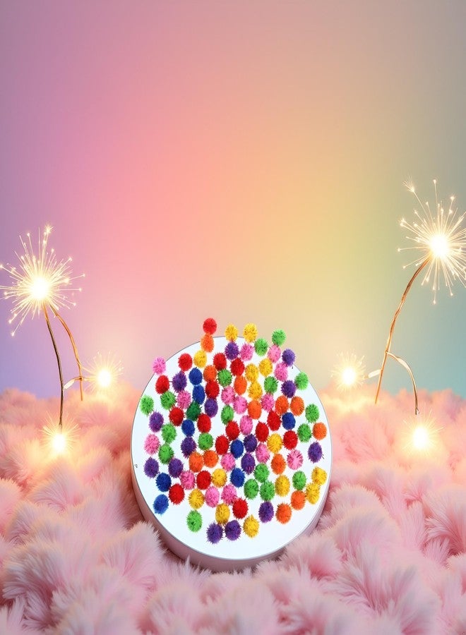 Labriciyon 100Pcs Colorful Mini Sparkly Glitter Tinsel Balls Small Pom Ball for Cat Ornaments,Pet Supplies - Image 4