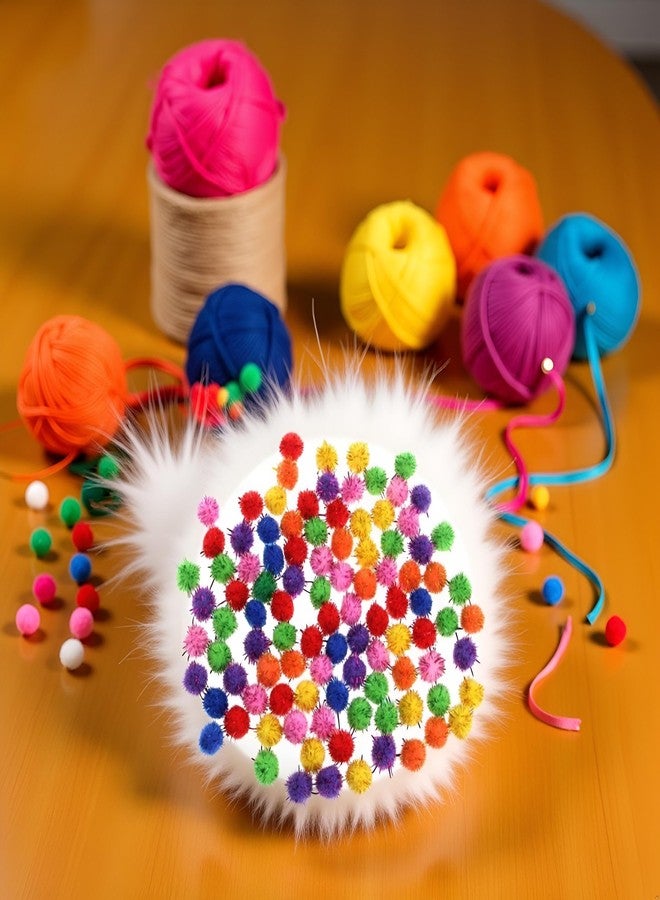 Labriciyon 100Pcs Colorful Mini Sparkly Glitter Tinsel Balls Small Pom Ball for Cat Ornaments,Pet Supplies - Image 5