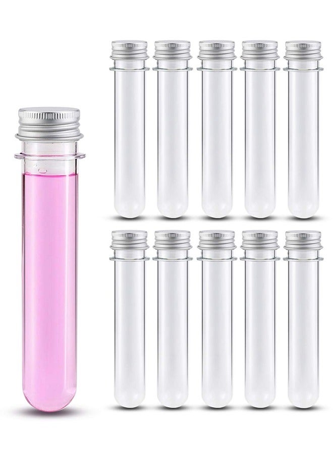 10 Pcs Test Tubes 40ml(140mm), High-Impact Clear Plastic Test Tubes with Screw Caps, Party Decoration, Drinks Deployment, Bath Salt Candy Tubes Plastic Vials  - Image 1