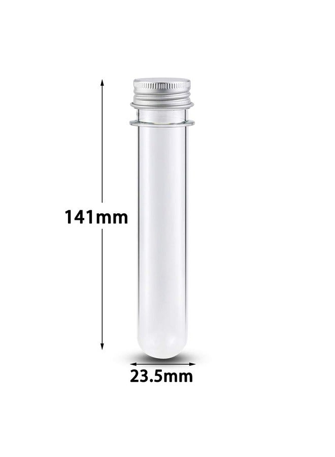 10 Pcs Test Tubes 40ml(140mm), High-Impact Clear Plastic Test Tubes with Screw Caps, Party Decoration, Drinks Deployment, Bath Salt Candy Tubes Plastic Vials  - Image 2