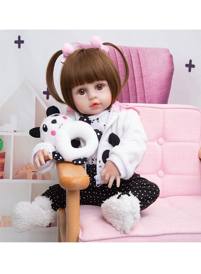 Beauenty Reborn Baby Doll 22 inch Realistic Newborn Baby Dolls - Lifelike Weighted with Soft Silicone Doll Girls with Plush Toy & Doll Clothes for Age 3+ (F) - Image 3