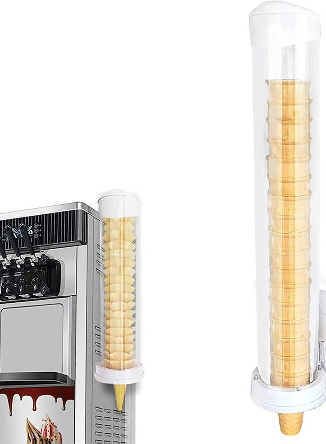 Saladulce Ice Cream Cone Dispenser Holder Wall Mount Waffle Cone Dispenser Holder Cake Cone Dispenser 21''L x 3'' Dia Cone Holder Sleeve for Ice Cream Machine - Image 1